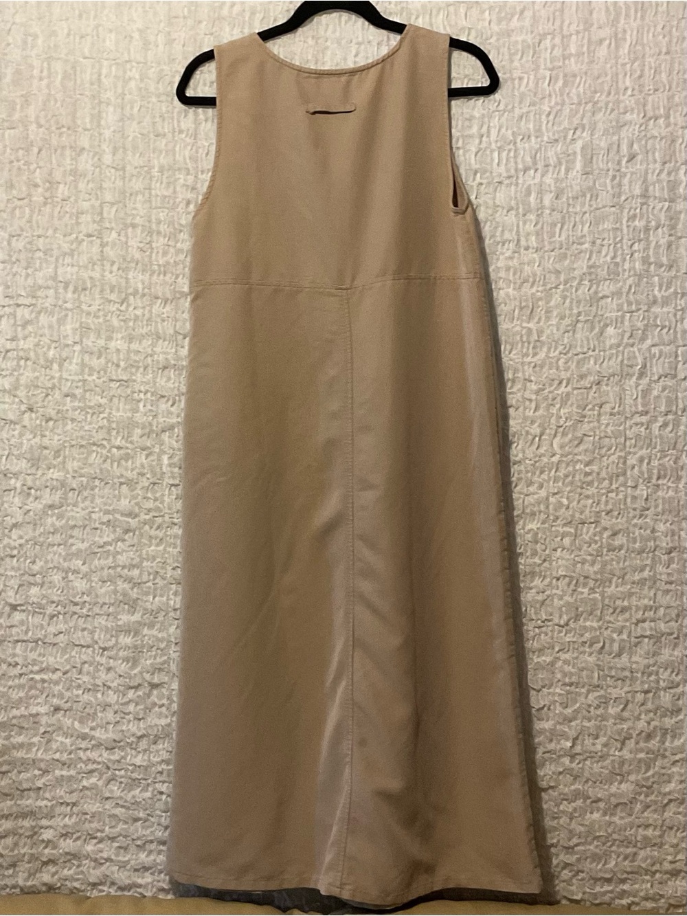Shaver Lake Tan Embroidered Sleeveless Maxi Dress Size Small Vintage - Picture 5 of 5
